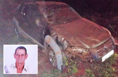 Imagem da notícia Morador de Camapuã morre após capotar carro na  BR 060